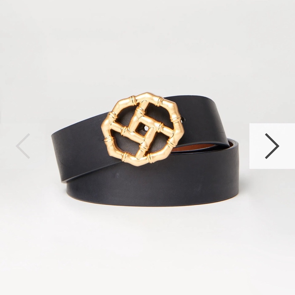 J. McLaughlin Leather Reversible Belt M